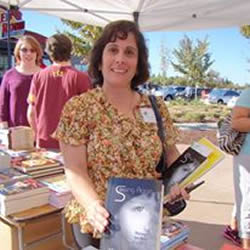 The author in a book-signing event in Great Valley, California.